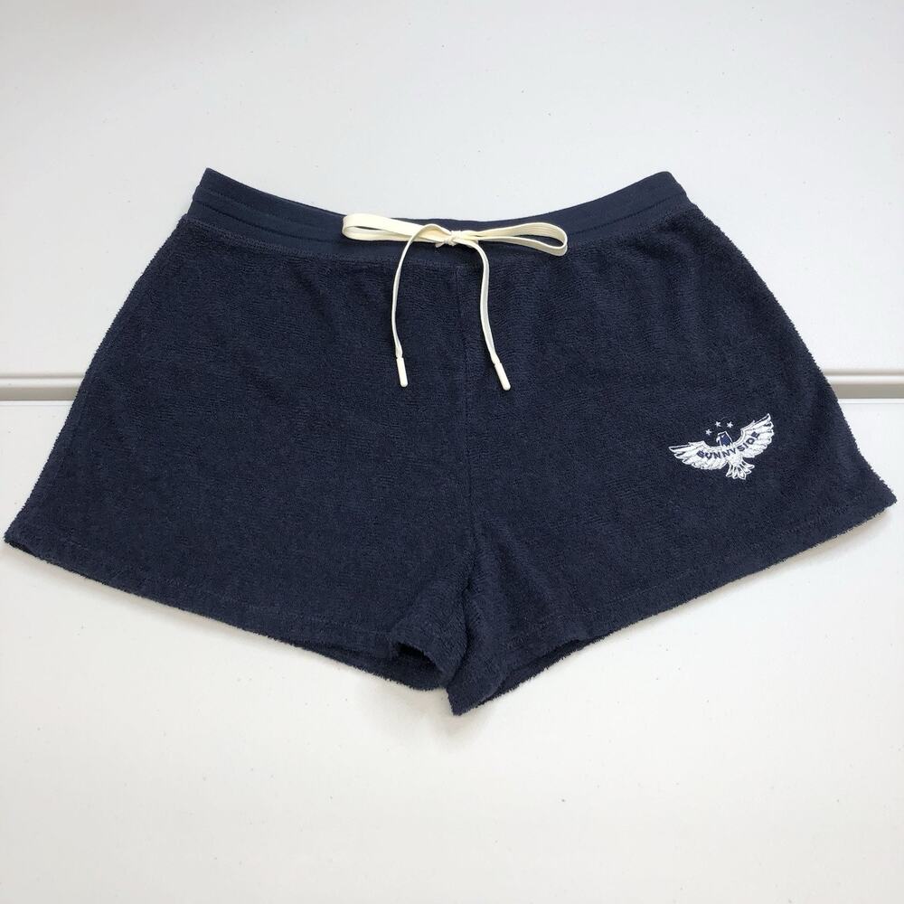 Outerknown Hightide Terry Cloth Sweat Shorts Women’s Blue Organic Small